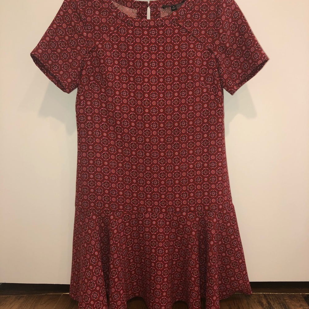 red printed banana republic dress